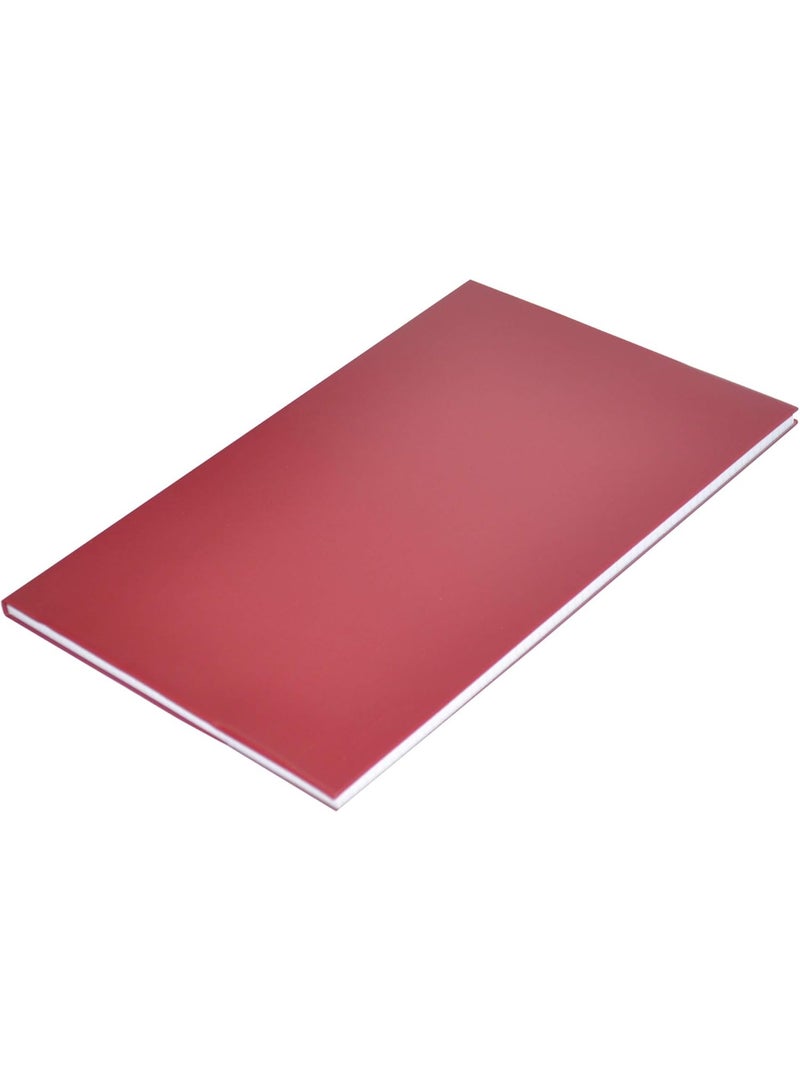 FIS PVC Cover Notebook, Foolscap Size(33.0x20.3cm), 96 Sheets, 5mm Square Grid Lines, Color Maroon, Pack of 5 Pieces-FSNBFS2QPVC5MMR - Image 1